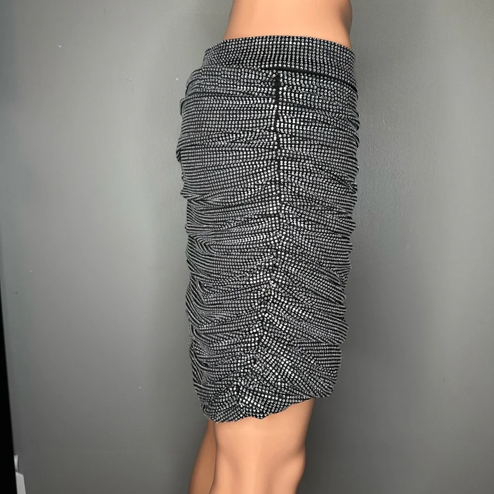 PINKO BEL GONNA TULLE FULL STRASS SKIRT